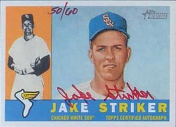 2009 Topps Heritage - Real One Autographs Red Ink #JSS Jake Striker Front