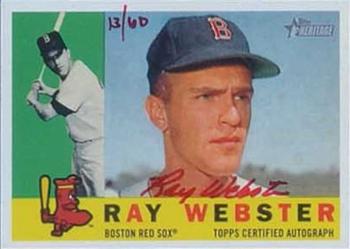 2009 Topps Heritage - Real One Autographs Red Ink #RW Ray Webster Front