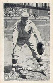 1922 W503 Strip/Caramel Cards #62 Hank Gowdy Front