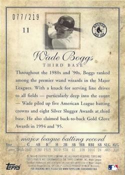 2009 Topps Tribute - Blue #11 Wade Boggs Back