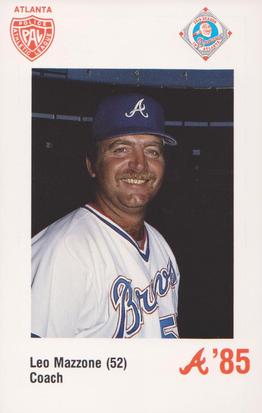 1985 Atlanta Braves Police #NNO Leo Mazzone Front
