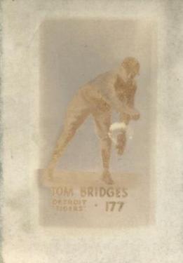 1933 Tattoo Orbit (R308-2) #177 Tommy Bridges Front