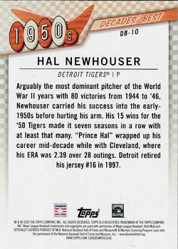 2020 Topps Update - Decades' Best Blue #DB-10 Hal Newhouser Back