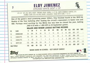 2020 Topps of the Class #7 Eloy Jimenez Back