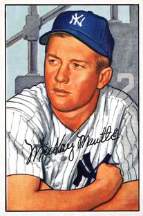 1952 Bowman #101 Mickey Mantle Front