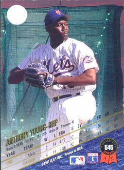 1993 Leaf #545 Anthony Young Back
