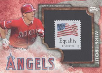 2016 Topps - Factory Set Bonus: Mike Trout Stamp Relic #MTS-1 Mike Trout Front