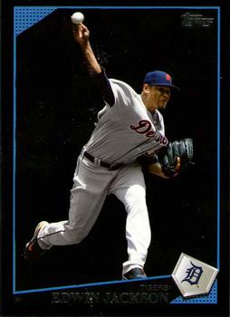 2009 Topps Updates & Highlights - Black #UH49 Edwin Jackson Front