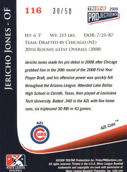 2009 TriStar PROjections - Green #116 Jericho Jones Back
