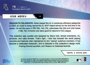 2020 Topps x Steve Aoki #78 Jose Abreu Back