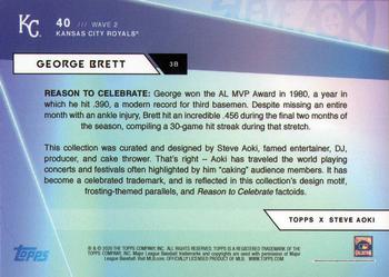 2020 Topps x Steve Aoki - Rainbow Foilboard #40 George Brett Back