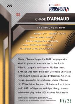 2009 TriStar Prospects Plus - Green #76 Chase D'Arnaud Back