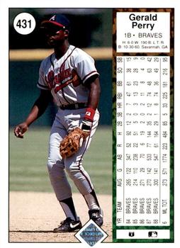 2009 Upper Deck - 1989 20th Anniversary Buybacks #431 Gerald Perry Back