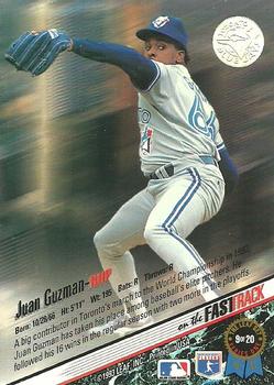 1993 Leaf - On the Fast Track #9 Juan Guzman Back