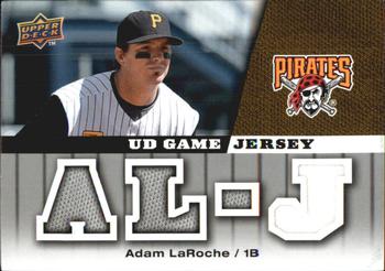 2009 Upper Deck - UD Game Jersey #GJ-LA Adam LaRoche Front