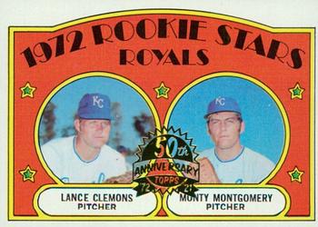 2021 Topps Heritage - 50th Anniversary Buybacks #372 1972 Rookie Stars Royals - Clemons / Montgomery Front