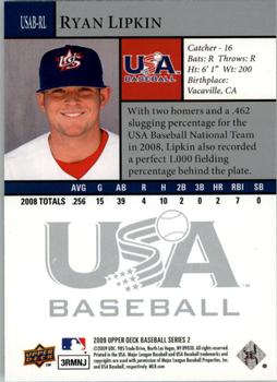 2009 Upper Deck - USA National Team #USAB-RL Ryan Lipkin Back