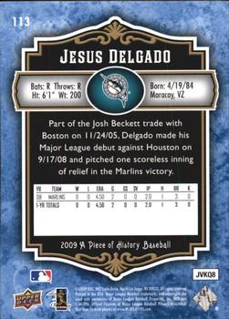 2009 Upper Deck A Piece of History - Blue #113 Jesus Delgado Back