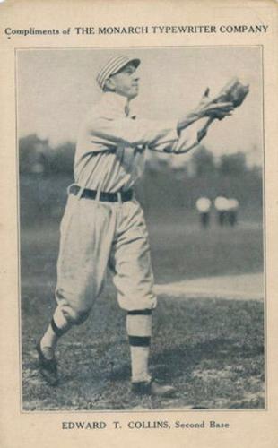 1910 Monarch Typewriter Philadelphia Athletics Postcards #NNO Eddie Collins Front