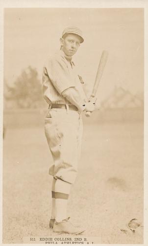1913-15 Pinkerton Scorecards / Photocards (W530) #511 Eddie Collins Front