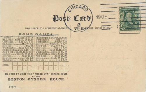 1907 George W. Hull Postcards #NNO George Davis Back