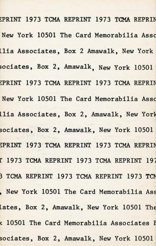 1973 TCMA 1921 Exhibits (reprint) #NNO Charles Deal Back