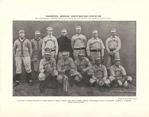 1904 Sporting Boiler Supplements #6 1904 Washington Senators Team Photo Front