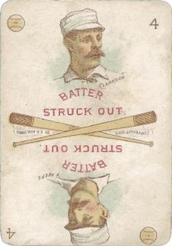 1889 E. R. Williams Card Game #4b John Clarkson / Tim Keefe Front