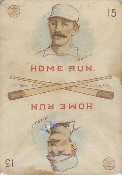 1889 E. R. Williams Card Game #15 Cap Anson / Buck Ewing Front