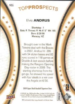 2009 Upper Deck Signature Stars #102 Elvis Andrus Back