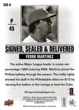 2009 Upper Deck Signature Stars - Signed Sealed and Delivered #SSD-8 Pedro Martinez Back