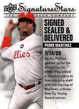 2009 Upper Deck Signature Stars - Signed Sealed and Delivered #SSD-8 Pedro Martinez Front