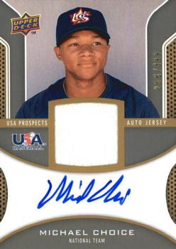 2009 Upper Deck Signature Stars - USA Star Prospects Jersey Autographs #USA-MC Michael Choice Front
