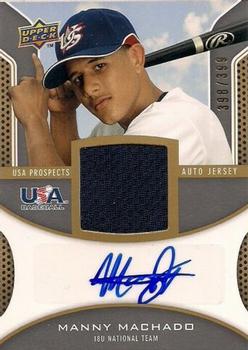 2009 Upper Deck Signature Stars - USA Star Prospects Jersey Autographs #USA-MM Manny Machado Front