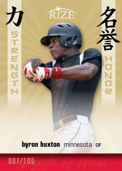 2012 Leaf Rize Draft - Strength and Honor Gold #SH-2 Byron Buxton Front