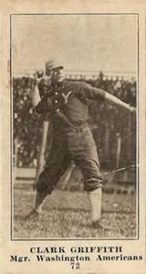 1916 Globe Clothing (H801-9) #72 Clark Griffith Front