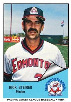 1984 Cramer - Edmonton Trappers Glossy #102 Rick Steirer Front