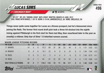 2020 Topps - 582 Montgomery #496 Lucas Sims Back