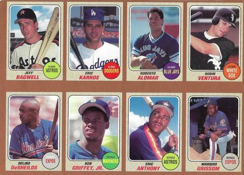 1993 Baseball Card Magazine / Sports Card Magazine - Panels #SC32-SC39 Jeff Bagwell / Eric Karros / Roberto Alomar / Robin Ventura / Delino DeShields / Ken Griffey, Jr. / Eric Anthony / Marquis Grissom Front