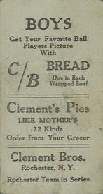 1910 Clement Brothers Bread (D380) #NNO Fred Osborn Back