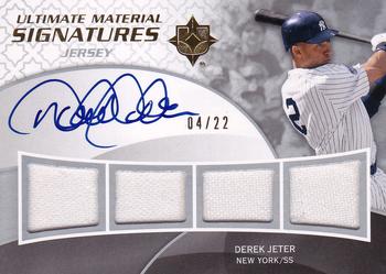 2009 Upper Deck Ultimate Collection - Ultimate Quad Materials Signature #UMSQ-DJ Derek Jeter Front