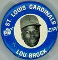 1969 Kelly's Potato Chips MLBPA Pinback Buttons #NNO Lou Brock Front