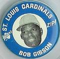 1969 Kelly's Potato Chips MLBPA Pinback Buttons #NNO Bob Gibson Front