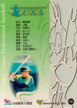 1997 Taiwan Major League #98 Chen-Hsing Han Back