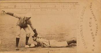 1888 S.F. Hess California League Minors (N338-1) #NNO Hugh Smith / Hip Perrier Front