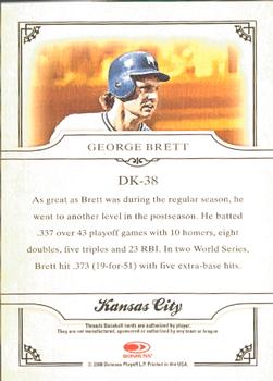 2008 Donruss Threads - Diamond Kings #DK-38 George Brett Back