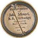 1904 Stenzel's Rooter Cincinnati Reds Pins #NNO Joe Kelley Back
