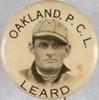 1912 Whitehead & Hoag Pacific Coast League Pins (PM5) #NNO William Leard Front