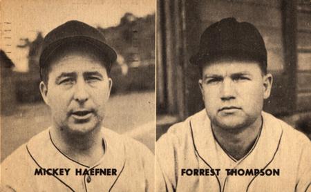 1948 Gunther Beer Postcards (PC797) #NNO Mickey Haefner / Forrest Thompson Front
