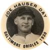 1930-31 Lucke Badge Buttons Baltimore Orioles Pins #NNO Joe Hauser Front
